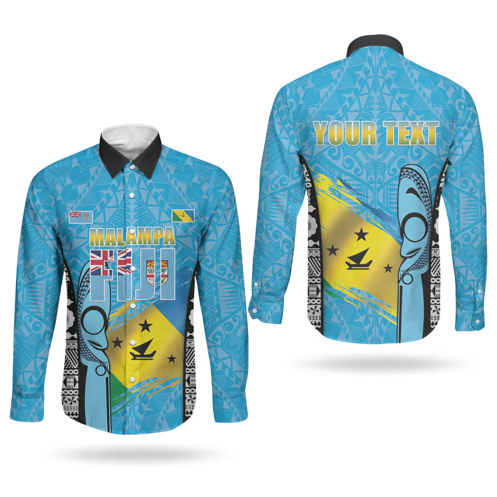 Personalised Malampa Fiji Day 2026 Couples Matching Summer Maxi Dress and Long Sleeve Button Shirt Unique Style LT05 - Polynesian Pride