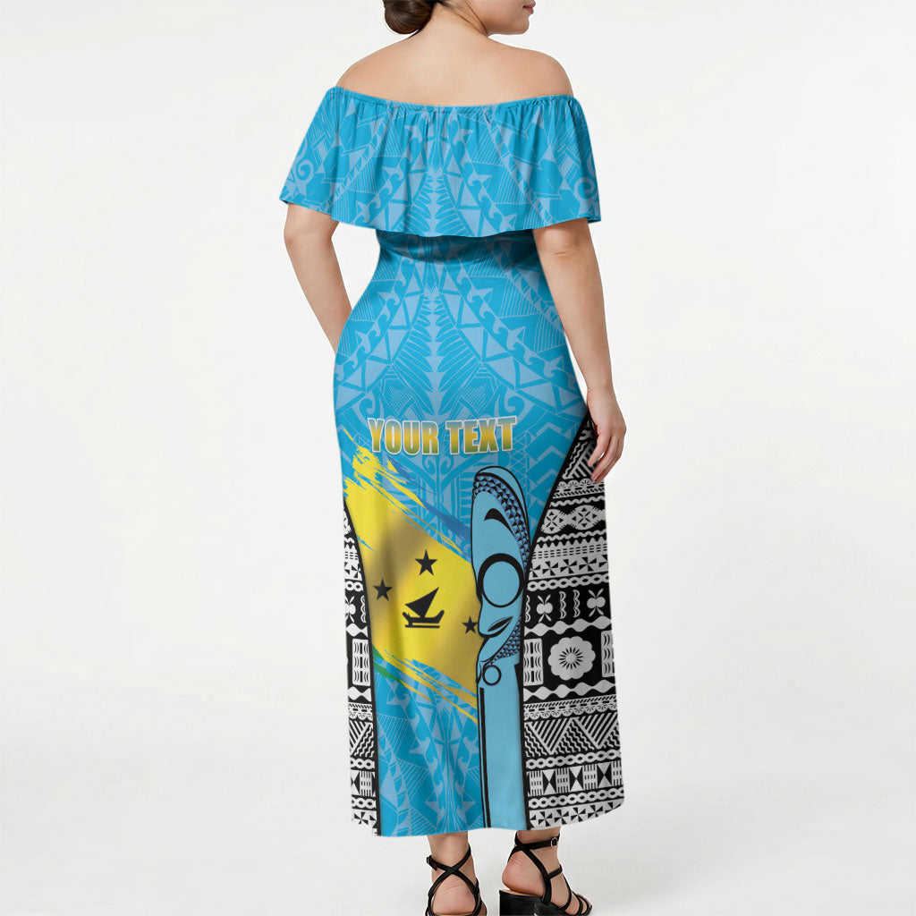 Personalised Malampa Fiji Day 2026 Off Shoulder Maxi Dress Unique Style LT05 - Polynesian Pride