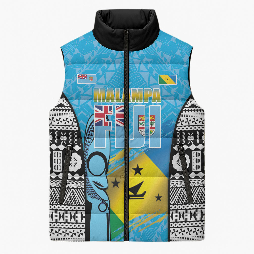 Personalised Malampa Fiji Day 2026 Sleeveless Puffer Jacket Unique Style