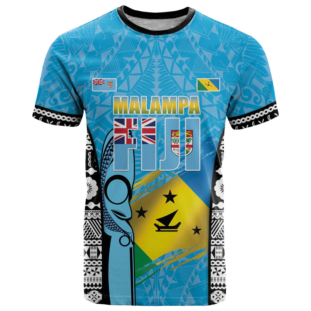 Personalised Malampa Fiji Day 2026 T Shirt Unique Style LT05 Blue - Polynesian Pride