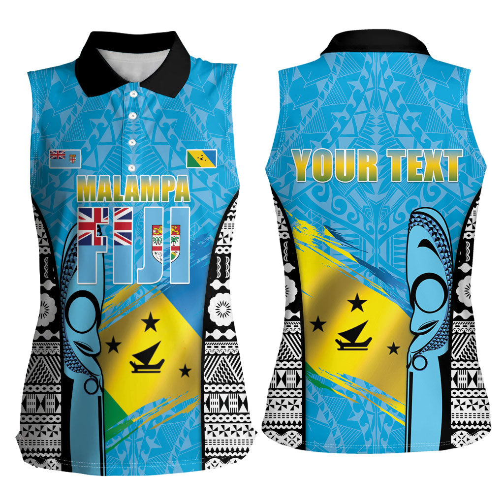 Personalised Malampa Fiji Day 2026 Women Sleeveless Polo Shirt Unique Style LT05 - Polynesian Pride