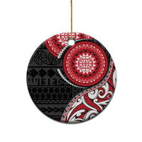New Zealand Red Maori Koru Simple Style Ceramic Ornament LT05 - Polynesian Pride