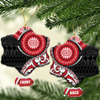 New Zealand Red Maori Koru Simple Style Ceramic Ornament LT05 Snow Flake Red - Polynesian Pride