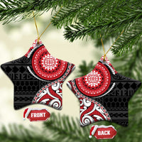 New Zealand Red Maori Koru Simple Style Ceramic Ornament LT05 Star Red - Polynesian Pride