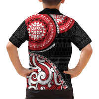 New Zealand Red Maori Koru Simple Style Kid Hawaiian Shirt LT05 - Polynesian Pride