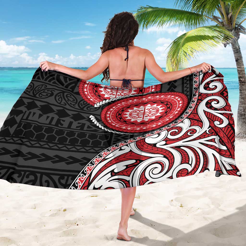New Zealand Red Maori Koru Simple Style Sarong LT05 - Polynesian Pride