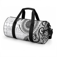 New Zealand White Maori Koru Simple Style Duffle Bag LT05 - Polynesian Pride