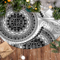 New Zealand White Maori Koru Simple Style Tree Skirt LT05 - Polynesian Pride
