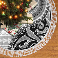 New Zealand White Maori Koru Simple Style Tree Skirt LT05 - Polynesian Pride