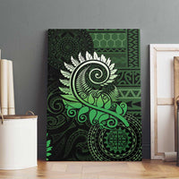 New Zealand Maori Koru Fern Canvas Wall Art Spiral Polynesian Style Green LT05 - Polynesian Pride