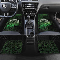 New Zealand Maori Koru Fern Car Mats Spiral Polynesian Style Green LT05 Set 4pcs Green - Polynesian Pride