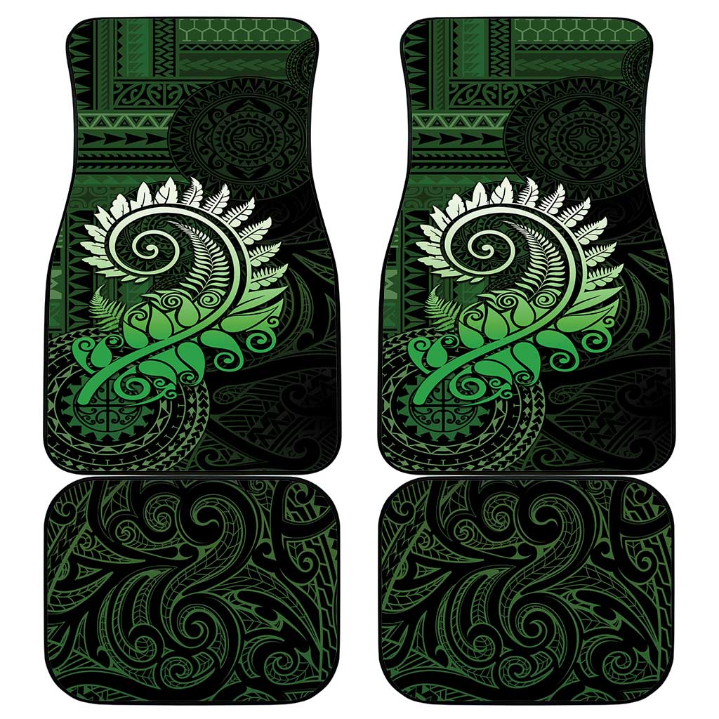 New Zealand Maori Koru Fern Car Mats Spiral Polynesian Style Green LT05 - Polynesian Pride