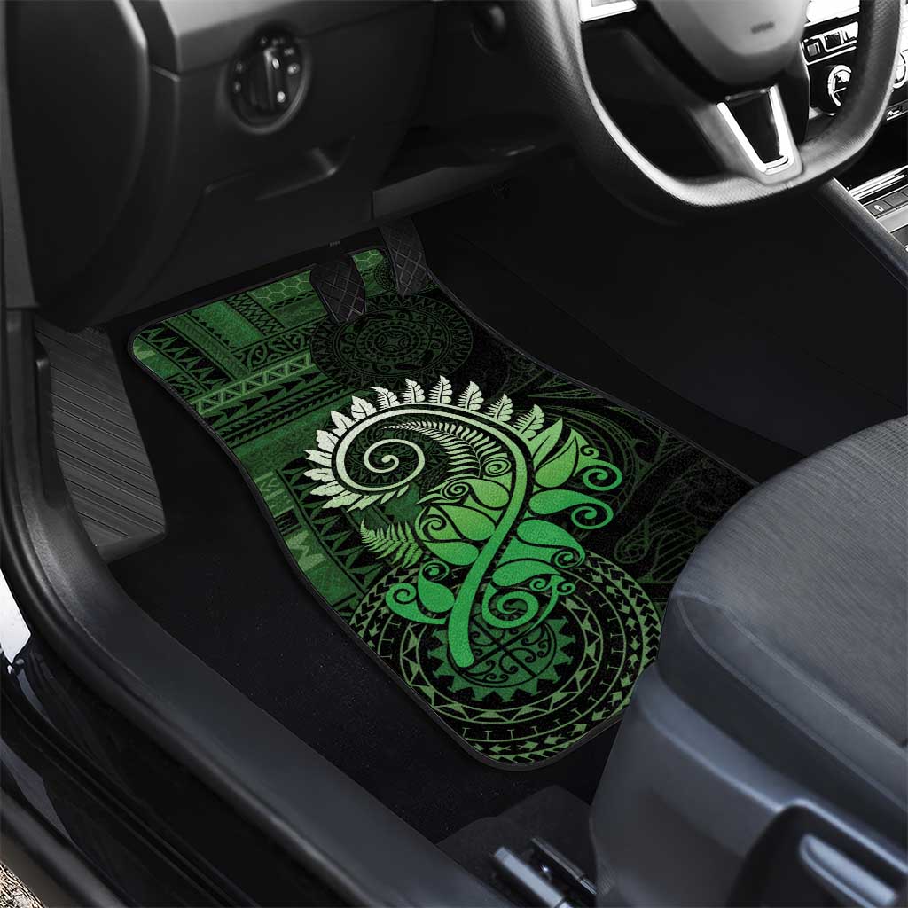 New Zealand Maori Koru Fern Car Mats Spiral Polynesian Style Green LT05 - Polynesian Pride