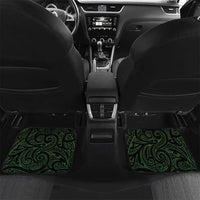 New Zealand Maori Koru Fern Car Mats Spiral Polynesian Style Green LT05 Set 2pcs - Back Green - Polynesian Pride