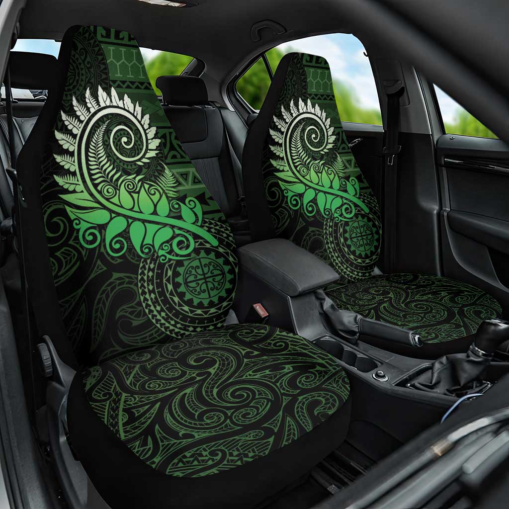 New Zealand Maori Koru Fern Car Seat Cover Spiral Polynesian Style Green LT05 One Size Green - Polynesian Pride