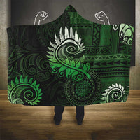 New Zealand Maori Koru Fern Hooded Blanket Spiral Polynesian Style Green LT05 - Polynesian Pride