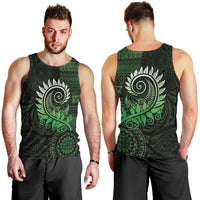 New Zealand Maori Koru Fern Men Tank Top Spiral Polynesian Style Green LT05 - Polynesian Pride