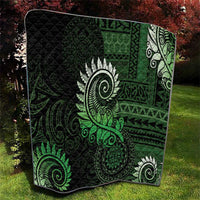 New Zealand Maori Koru Fern Quilt Spiral Polynesian Style Green LT05 - Polynesian Pride