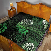 New Zealand Maori Koru Fern Quilt Spiral Polynesian Style Green LT05 - Polynesian Pride
