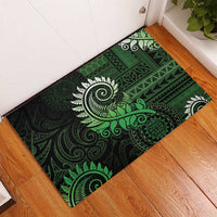 New Zealand Maori Koru Fern Rubber Doormat Spiral Polynesian Style Green LT05 - Polynesian Pride
