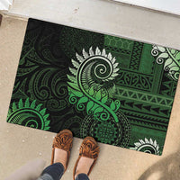 New Zealand Maori Koru Fern Rubber Doormat Spiral Polynesian Style Green LT05 - Polynesian Pride