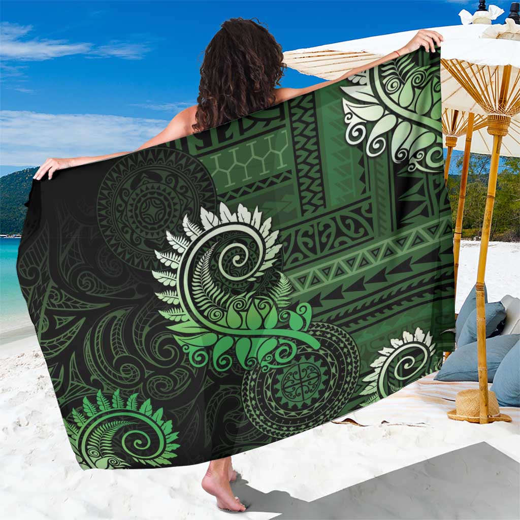 New Zealand Maori Koru Fern Sarong Spiral Polynesian Style Green LT05 One Size 44 x 66 inches Green - Polynesian Pride