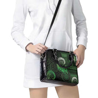 New Zealand Maori Koru Fern Shoulder Handbag Spiral Polynesian Style Green LT05 - Polynesian Pride