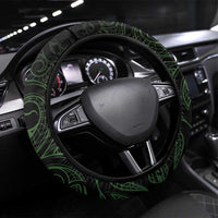 New Zealand Maori Koru Fern Steering Wheel Cover Spiral Polynesian Style Green LT05 Universal Fit Green - Polynesian Pride