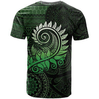 New Zealand Maori Koru Fern T Shirt Spiral Polynesian Style Green LT05 - Polynesian Pride