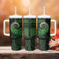 New Zealand Maori Koru Fern Tumbler With Handle Spiral Polynesian Style Green LT05 - Polynesian Pride