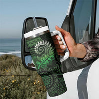 New Zealand Maori Koru Fern Tumbler With Handle Spiral Polynesian Style Green LT05 - Polynesian Pride