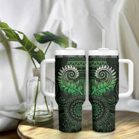 New Zealand Maori Koru Fern Tumbler With Handle Spiral Polynesian Style Green LT05 - Polynesian Pride