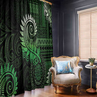 New Zealand Maori Koru Fern Window Curtain Spiral Polynesian Style Green LT05 - Polynesian Pride