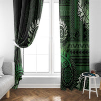 New Zealand Maori Koru Fern Window Curtain Spiral Polynesian Style Green LT05 - Polynesian Pride