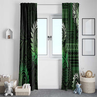 New Zealand Maori Koru Fern Window Curtain Spiral Polynesian Style Green LT05 - Polynesian Pride