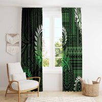 New Zealand Maori Koru Fern Window Curtain Spiral Polynesian Style Green LT05 - Polynesian Pride
