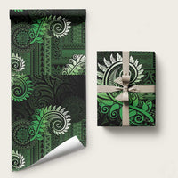 New Zealand Maori Koru Fern Wrapping Paper Spiral Polynesian Style Green LT05 58" × 23" Green - Polynesian Pride