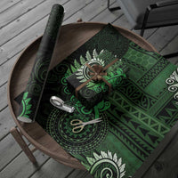 New Zealand Maori Koru Fern Wrapping Paper Spiral Polynesian Style Green LT05 - Polynesian Pride