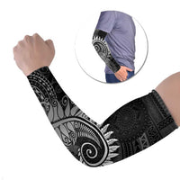 New Zealand Maori Koru Fern Arm Sleeves Spiral Polynesian Style Gray LT05 Set of 2 Gray - Polynesian Pride