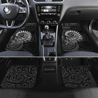 New Zealand Maori Koru Fern Car Mats Spiral Polynesian Style Gray LT05 Set 4pcs Gray - Polynesian Pride