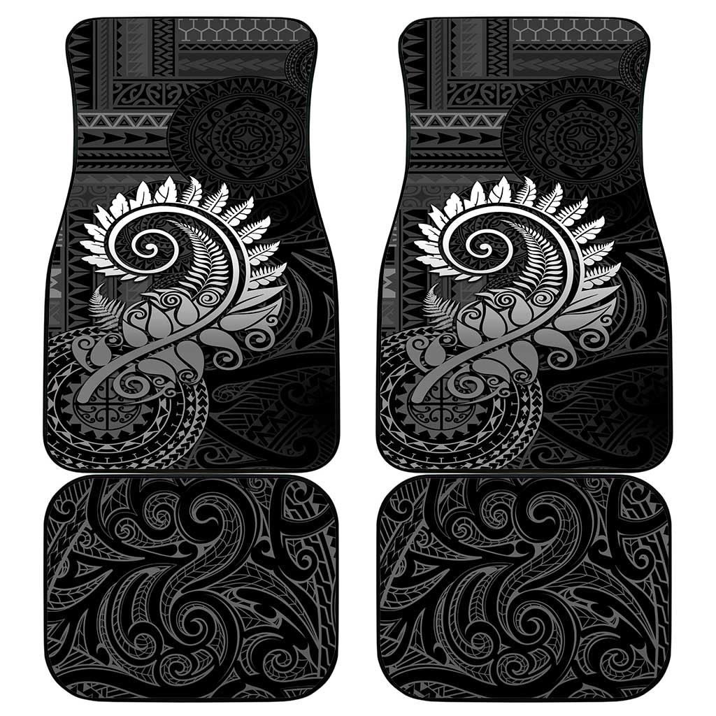 New Zealand Maori Koru Fern Car Mats Spiral Polynesian Style Gray LT05 - Polynesian Pride