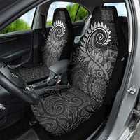 New Zealand Maori Koru Fern Car Seat Cover Spiral Polynesian Style Gray LT05 - Polynesian Pride