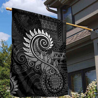 New Zealand Maori Koru Fern Garden Flag Spiral Polynesian Style Gray LT05 - Polynesian Pride