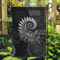 New Zealand Maori Koru Fern Garden Flag Spiral Polynesian Style Gray LT05 Garden Flag Gray - Polynesian Pride