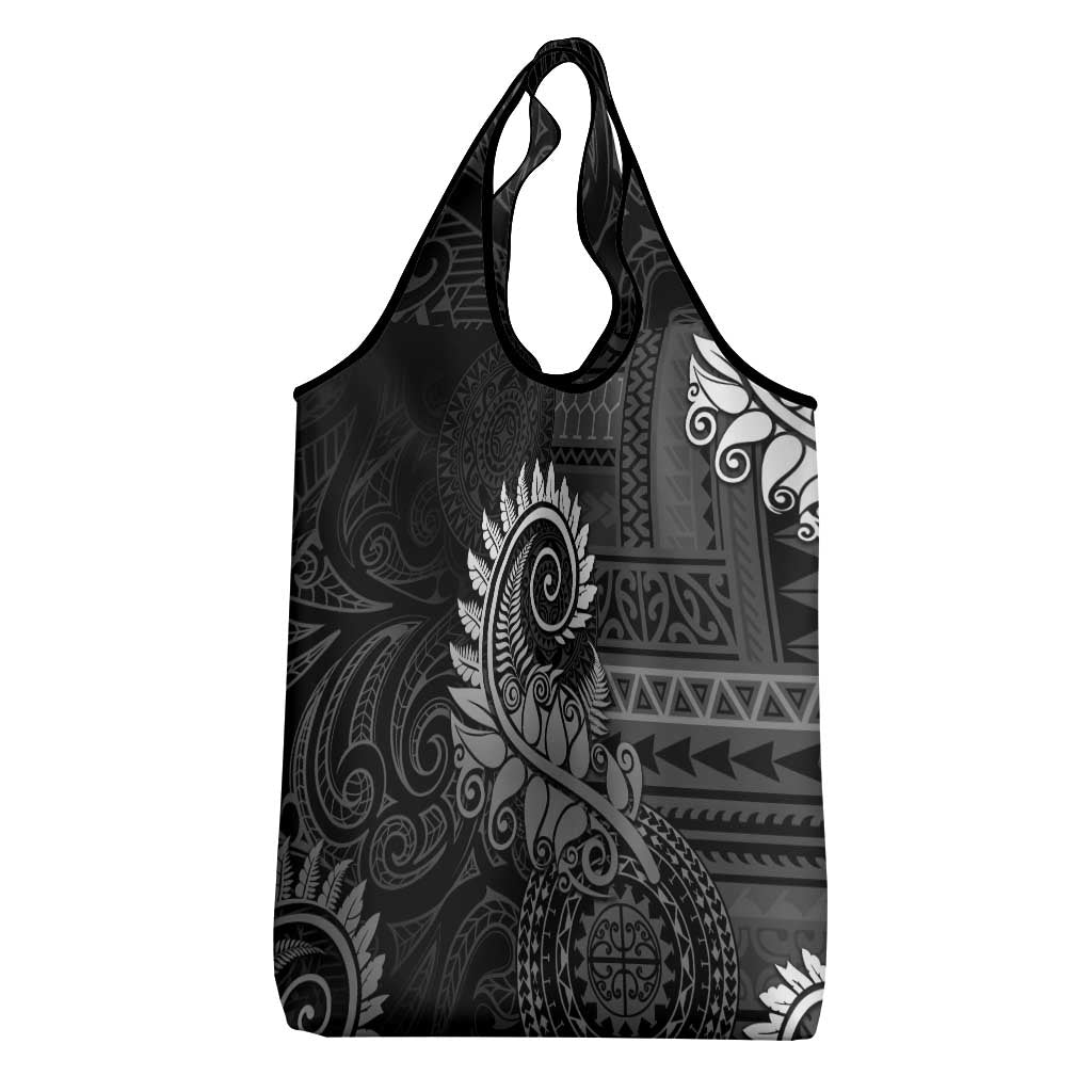 New Zealand Maori Koru Fern Grocery Bag Spiral Polynesian Style Gray LT05 - Polynesian Pride