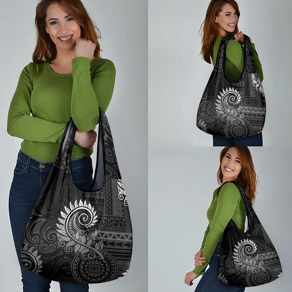 New Zealand Maori Koru Fern Grocery Bag Spiral Polynesian Style Gray LT05 - Polynesian Pride
