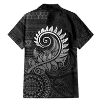 New Zealand Maori Koru Fern Hawaiian Shirt Spiral Polynesian Style Gray LT05 - Polynesian Pride