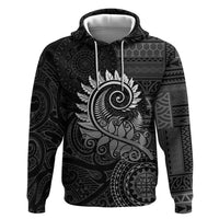 New Zealand Maori Koru Fern Hoodie Spiral Polynesian Style Gray LT05 Pullover Hoodie Gray - Polynesian Pride