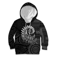 New Zealand Maori Koru Fern Kid Hoodie Spiral Polynesian Style Gray LT05 Hoodie Gray - Polynesian Pride