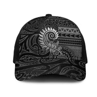 New Zealand Maori Koru Fern Mesh Trucker Cap Spiral Polynesian Style Gray - Polynesian Pride